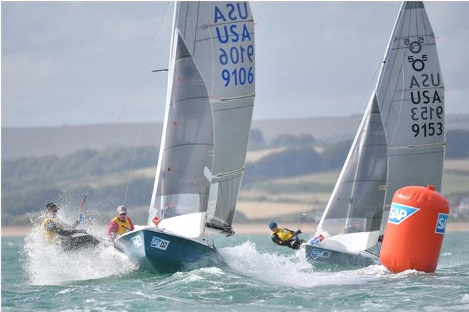 Martin and Lowry, 9106, are in the box seats ahead of final race - SAP 505 World Championships - 5 August, 2016 © Christophe Favreau http://christophefavreau.photoshelter.com/